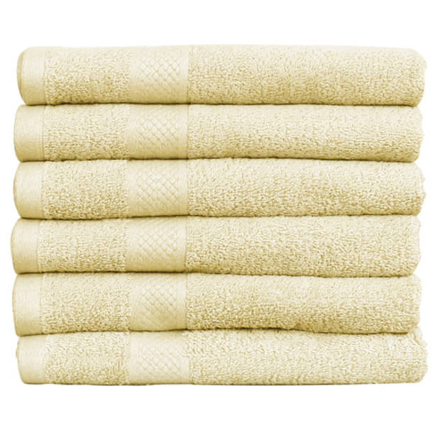 Katoenen Handdoeken Hotelkwaliteit – 6 Pack – 70 x 140 cm – Crème