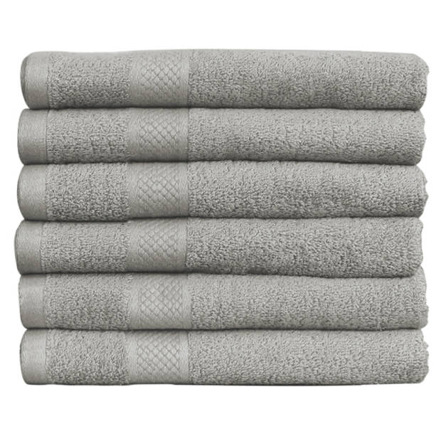 Katoenen Handdoeken Hotelkwaliteit – 6 Pack – 70x140 cm – Licht Grijs