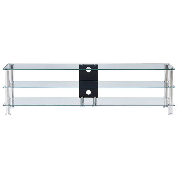 vidaXL Tv-meubel 150x40x40 cm gehard glas transparant