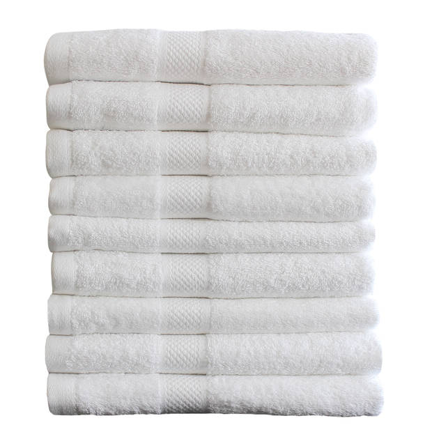 Katoenen Handdoeken Hotelkwaliteit – 9 Pack – 50 x 100 cm – Wit