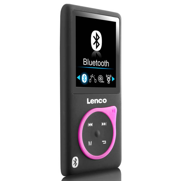 MP3/MP4 speler met Bluetooth® en 8 GB micro SD kaart Lenco Zwart-Roze