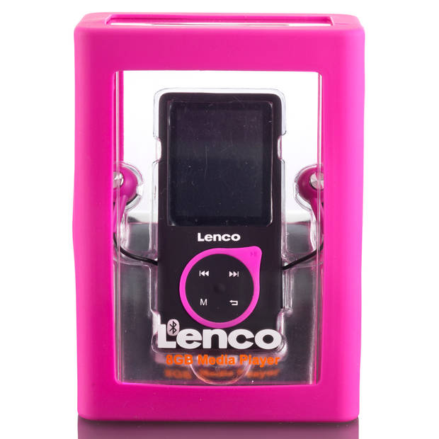 MP3/MP4 speler met Bluetooth® en 8 GB micro SD kaart Lenco Zwart-Roze