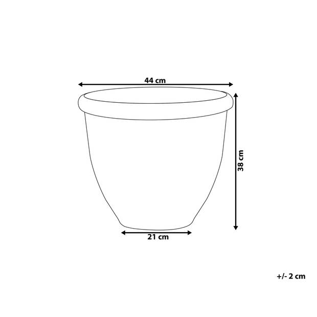 Beliani TESALIA - plantenbak voor buiten-Bruin-Polyresin, Stenenmix