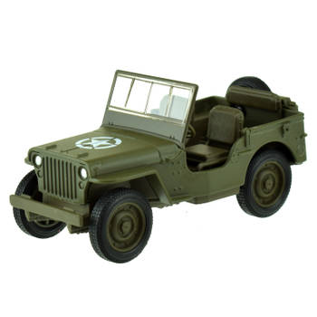 Welly schaalmodel Jeep Willys MB 1:34 diecast groen 12 cm
