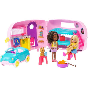 Barbie Club Chelsea cabriolet met caravan meisjes
