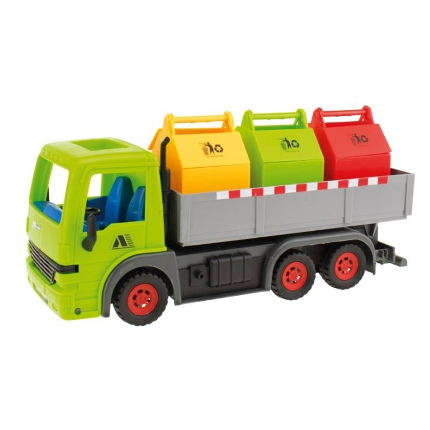 Toi-toys Frictie Vrachtwagen Met 3 Containers Groen 33cm