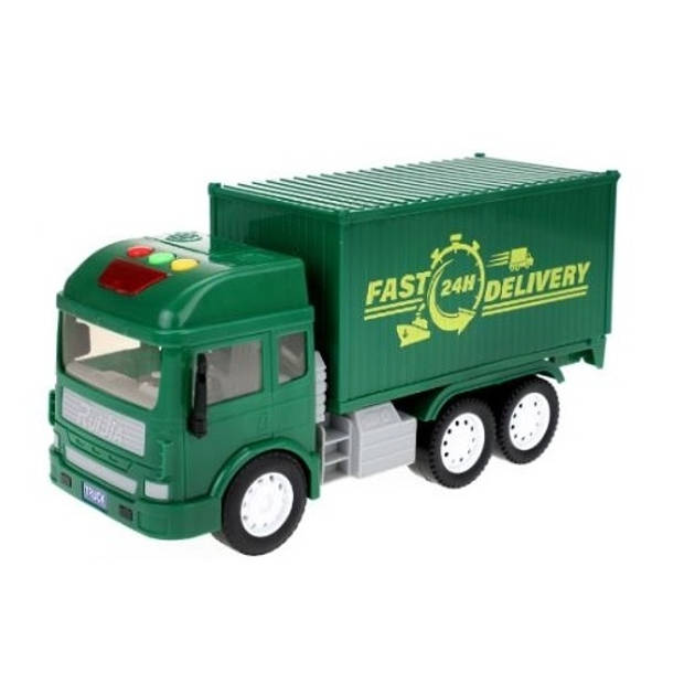 Toi-Toys Vrachtwagen met licht en geluid groen 27 cm