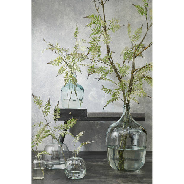 Mica flesvormige bloemenvazen/decoratie vazen/boeketvazen 27 x 42 cm transparant glas - Vazen