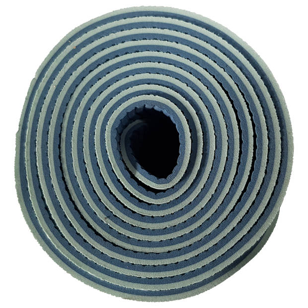 Tunturi fitnessmat TPE 4 mm blauw/grijs