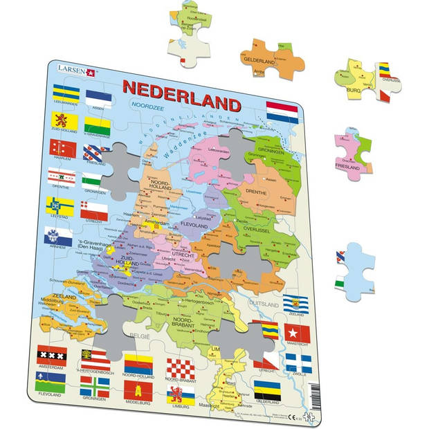 Larsen legpuzzel Maxi Nederland junior karton 48 stukjes