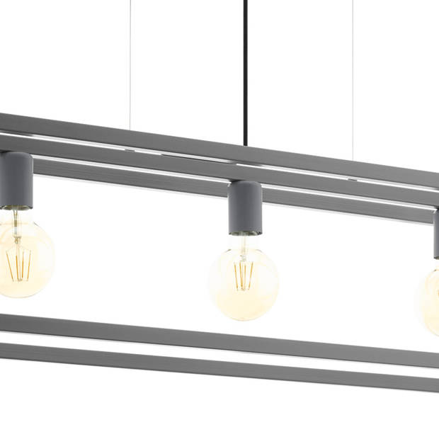 EGLO - hanglamp 3 -lichts E27 Elswick - grijs