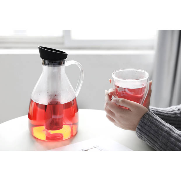 Viva - Infusion Karaf met Filter 2,4 liter - Borosilicaatglas - Transparant