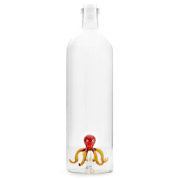 Balvi - Waterfles Octopus 1.2L borosilicaatglas