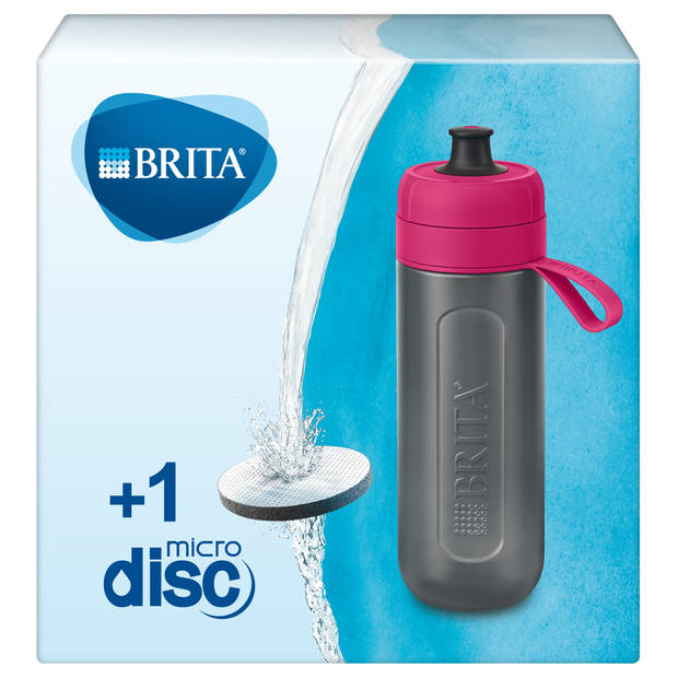 BRITA Drinkfles ACTIVE 0,6L Roze incl. 1 MicroDisc Brita Waterfilter