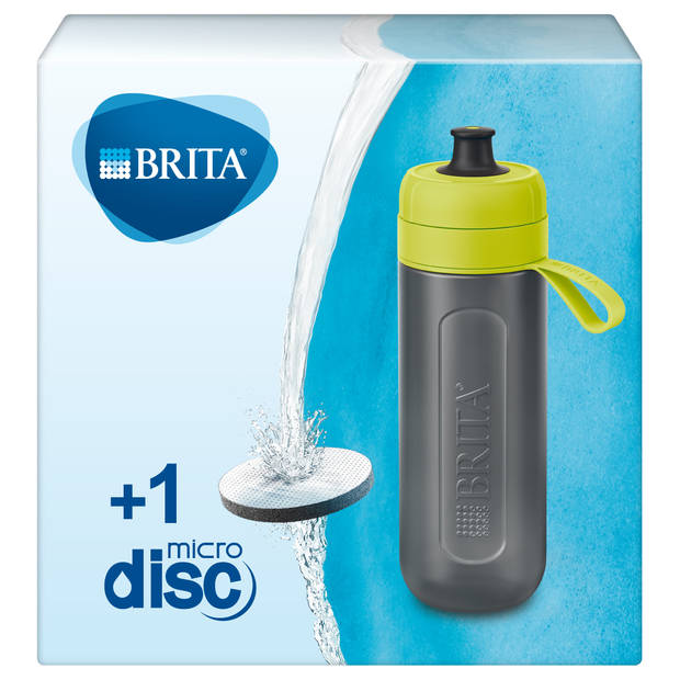 BRITA Drinkfles ACTIVE 0,6L LimoenGroen incl. 1 MicroDisc Brita Waterfilter