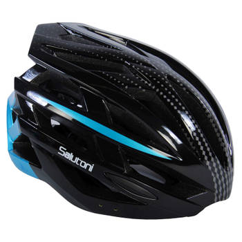 Salutoni fietshelm heren zwart/blauw 58-61 cm