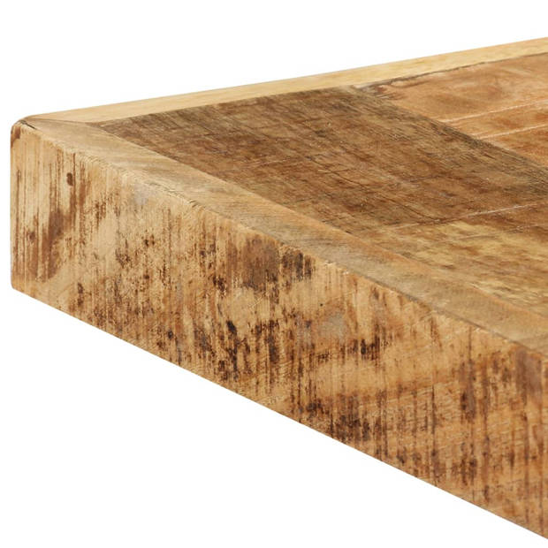 vidaXL Eettafel 160x80x75 cm massief ruw mangohout