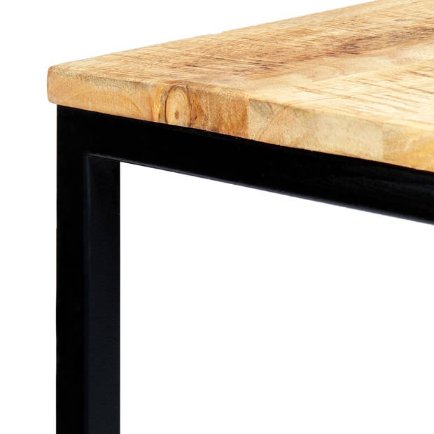 The Living Store Eettafel Rough Mango Wood - 120 x 60 x 75 cm - Industriële stijl