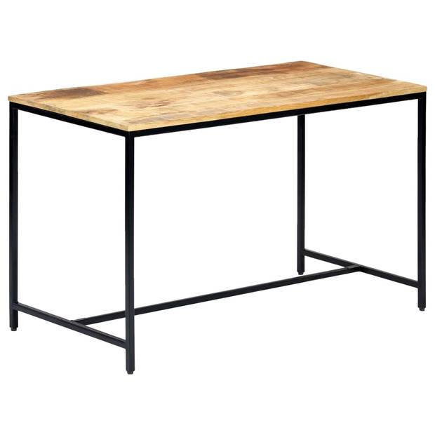 The Living Store Eettafel Rough Mango Wood - 120 x 60 x 75 cm - Industriële stijl