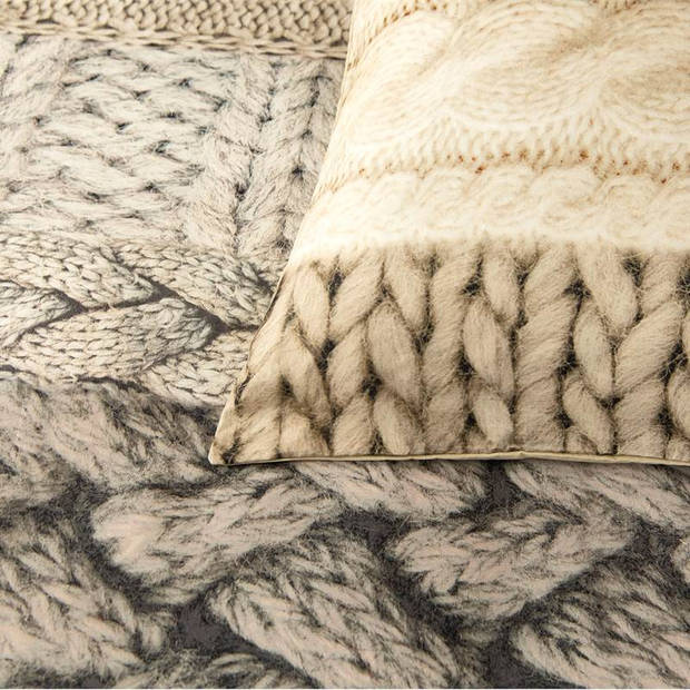 Snoozing - Snoozing Knitted Wool flanel dekbedovertrek