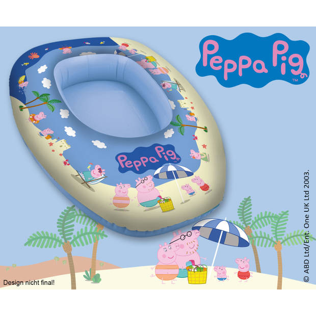 Waterspeelgoed Peppa Big/Pig opblaasboot 80 x 54 cm voor jongens/meisjes/kinderen - Opblaasboten