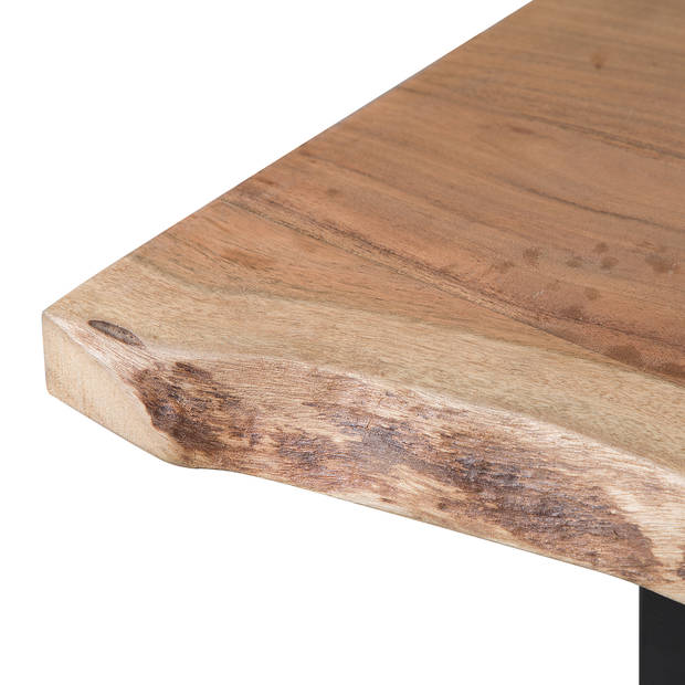 Beliani VALBO - Eettafel-Lichte houtkleur-Acaciahout