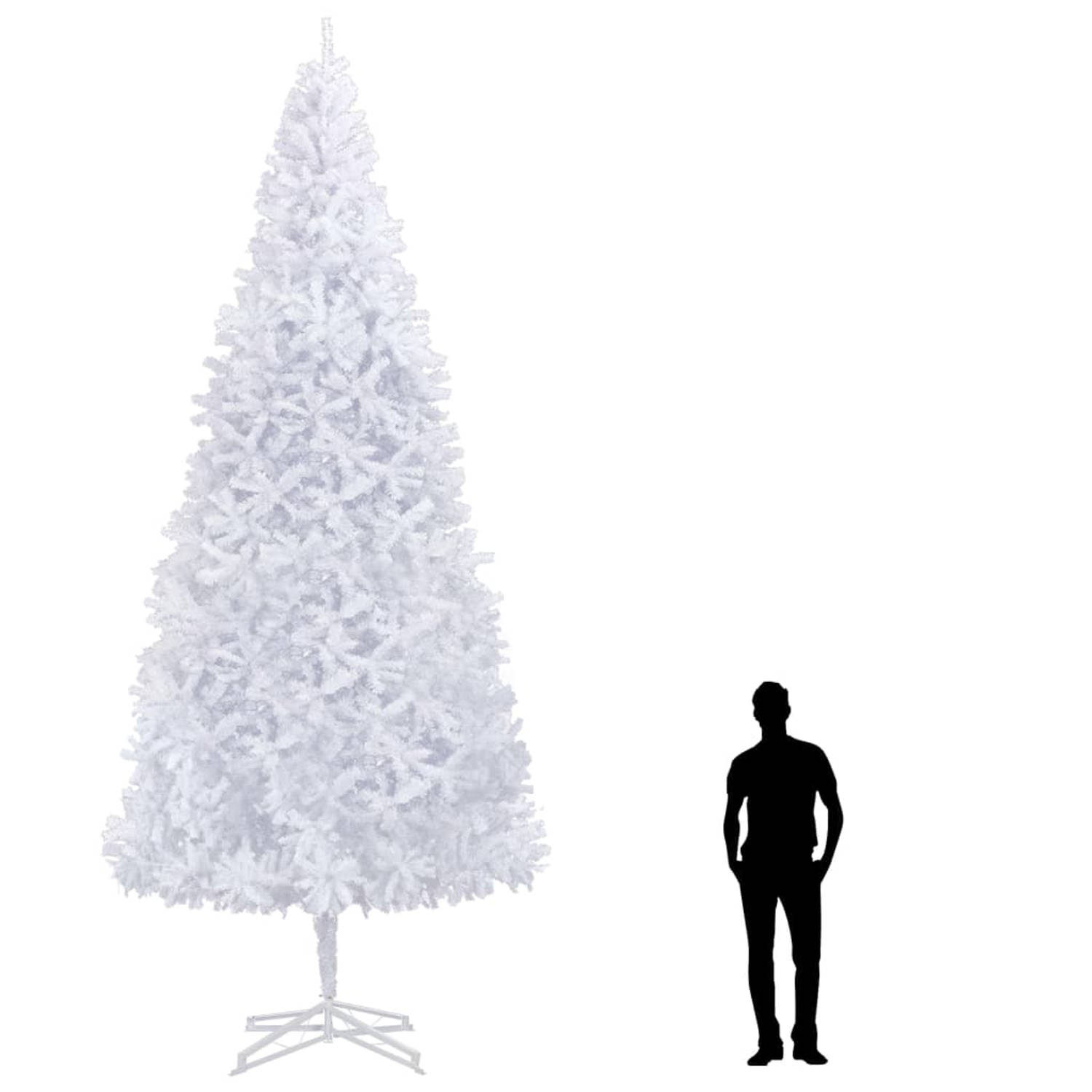 The Living Store Kunstkerstboom met LED's 500 cm wit - Decoratieve kerstboom