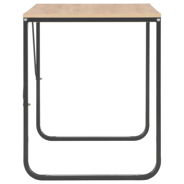 The Living Store Schrijftafel Industrial - 120x60x73 cm - Zwart/Eiken