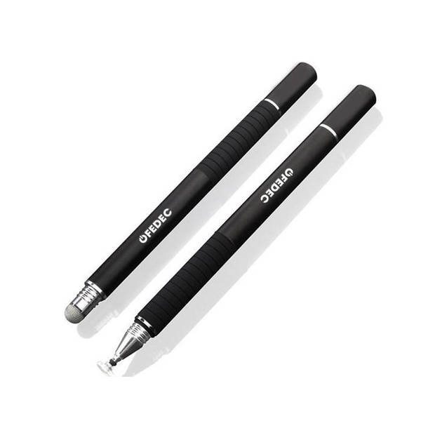 Tablet Precisie Stylus Pen voor Ipad / Tablet / Mobiel - Universeel - Zwart - Set van 2 pennen