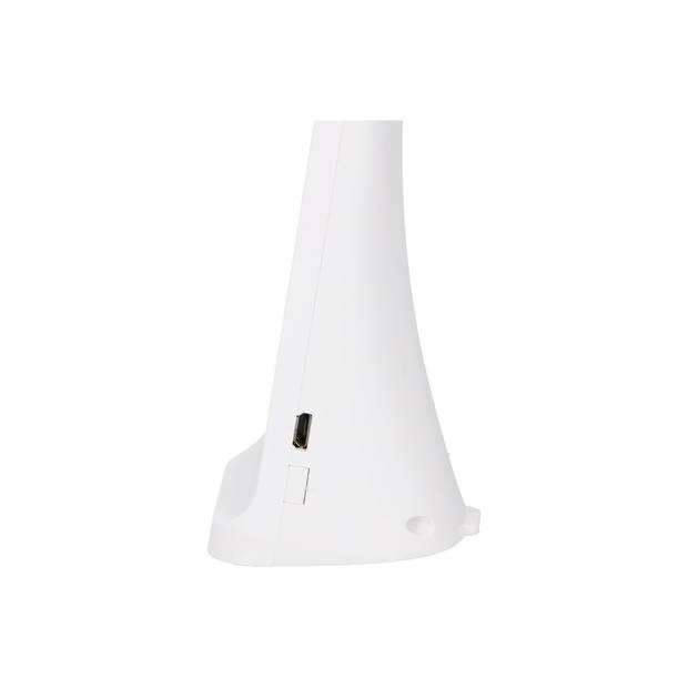 Bureaulamp - 29 LED's - oplaadbaar - dimbaar - inklapbaar - wit - display met tijd, datum en temperatuur