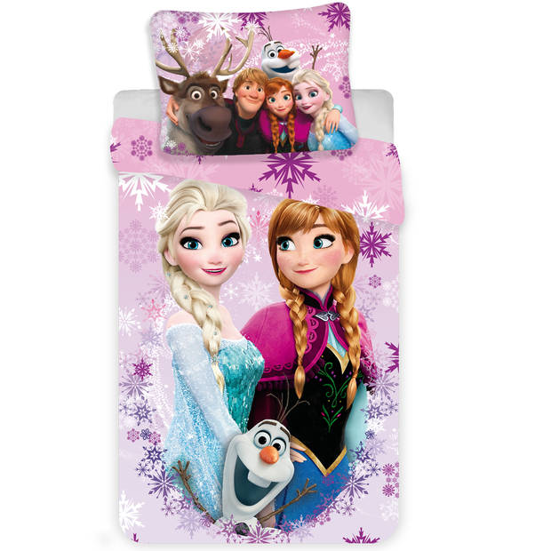 Disney Frozen Dekbedovertrek 3 Friends - Eenpersoons - 140 x 200 cm - Polyester