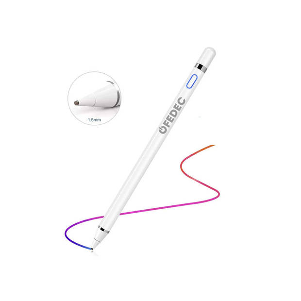 Fedec Active Stylus Pen voor Android / iOS / Windows Tablets & Telefoons - Wit