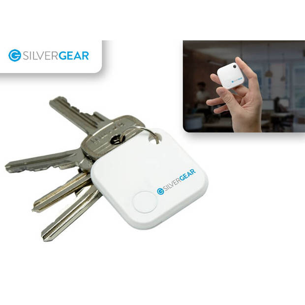 Silvergear Smart Safety Bluetooth Key Tag - Wit - Bereik ca. 50 meter