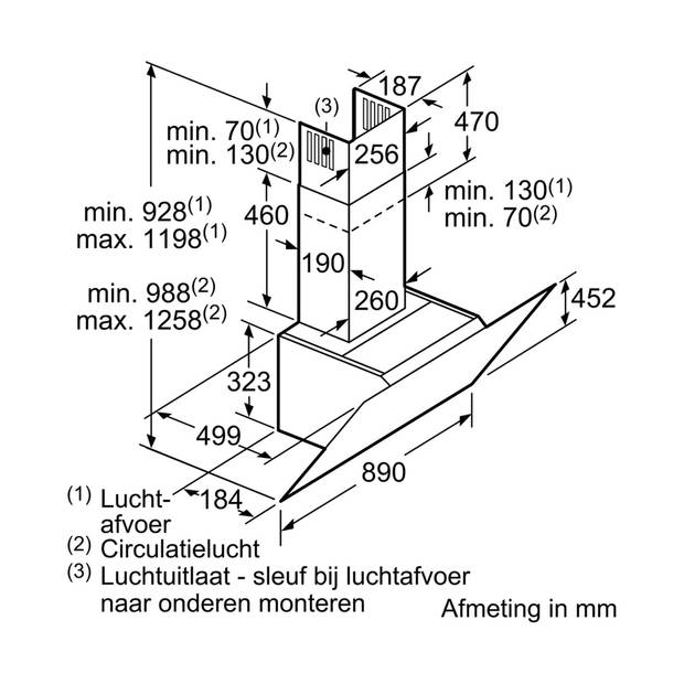 Bosch Serie 6 DWK97JM60 afzuigkappen - Zwart