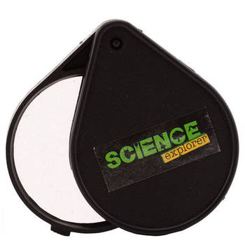 Johntoy Science Exploder vergrootglas zwart 8,5 cm