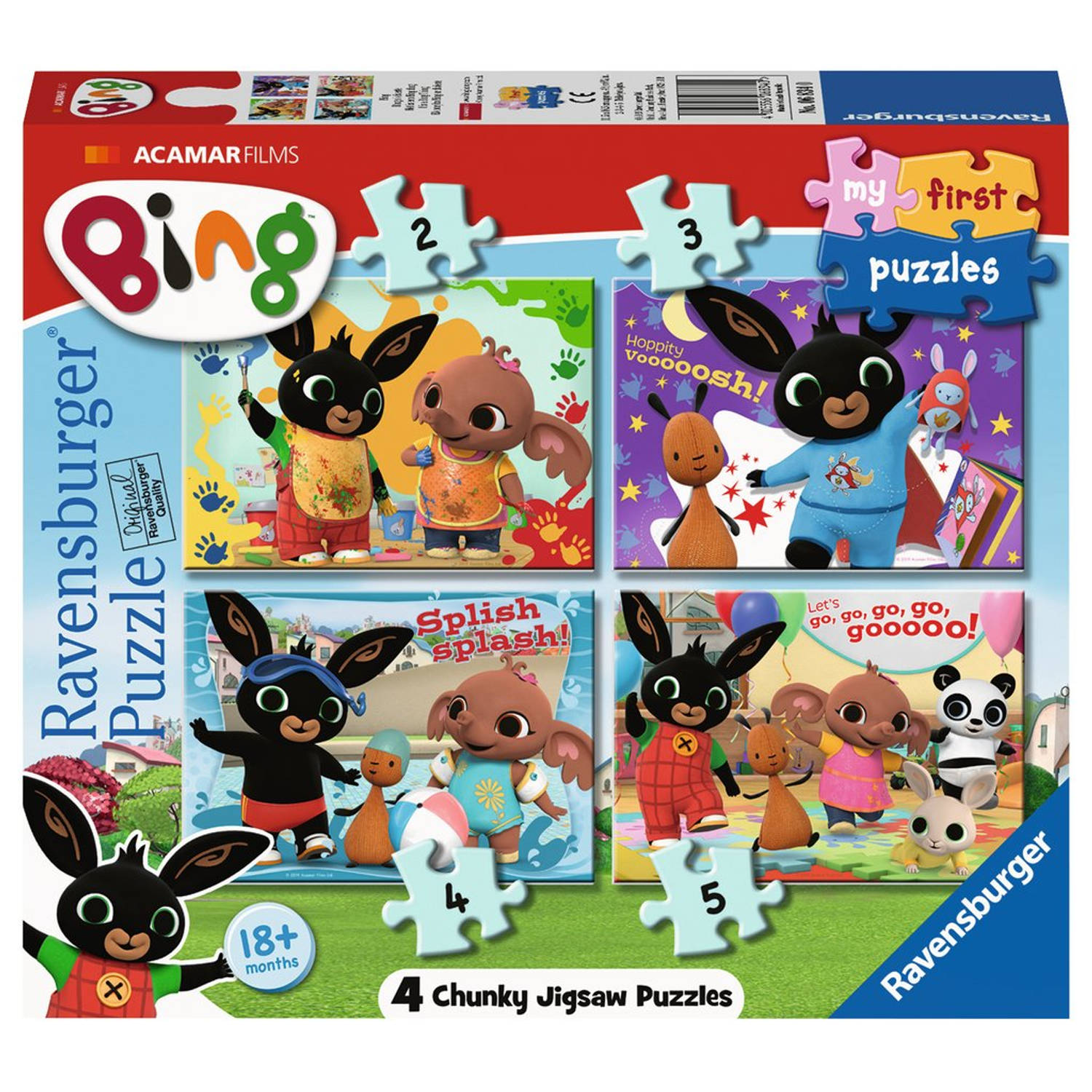 Ravensburger puzzel 2-4-6-8 stukjes Bing Bunny