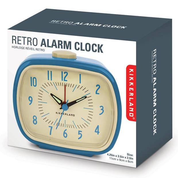 Kikkerland - Retro alarm clock blue