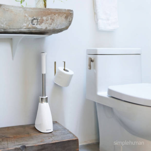 Simplehuman - Toiletborstel in Houder Magnetisch - Kunststof - Wit