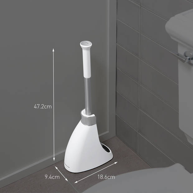 Simplehuman - Toiletborstel in Houder Magnetisch - Kunststof - Wit