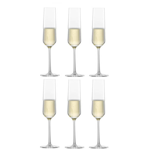 Zwiesel Glas Champagneglazen Pure - 215 ml - 6 stuks