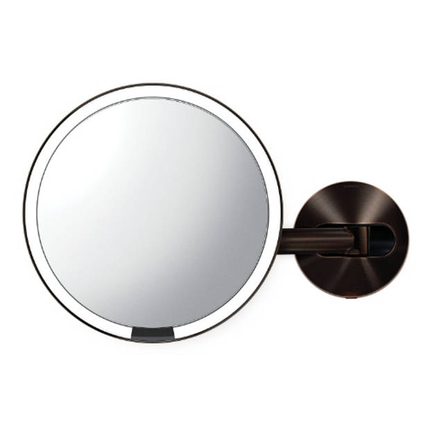 Simplehuman - Sensor Spiegel, met Wandbevestiging, 20 cm, Brons - Simplehuman