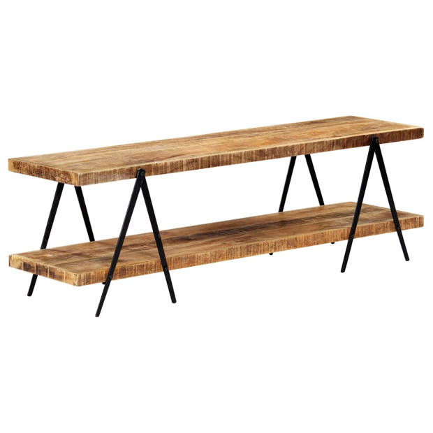 The Living Store Televisiekast XL - Mangohout - Gepoedercoat frame - 160 x 40 x 50 cm