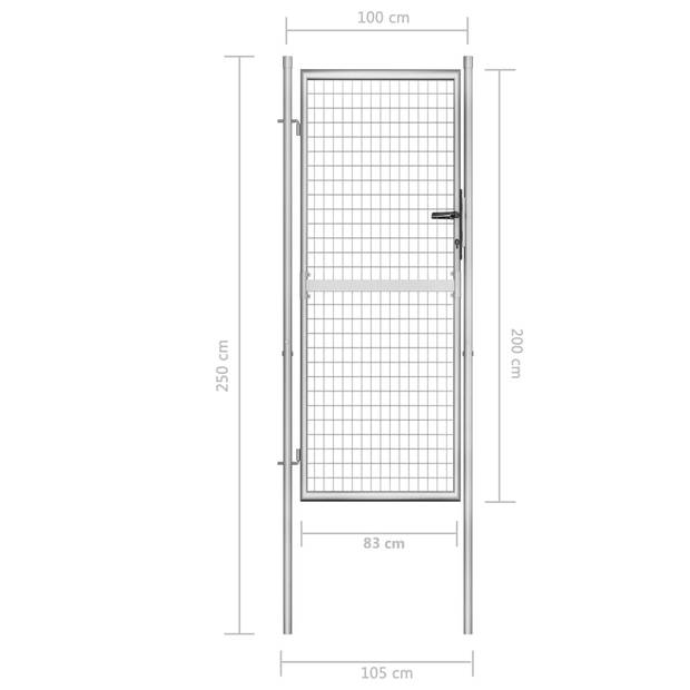 The Living Store Tuinpoort - Klassiek ontwerp - Stabiel - Duurzaam - Robuust - Veilig - Toegangspoort - Gegalvaniseerd