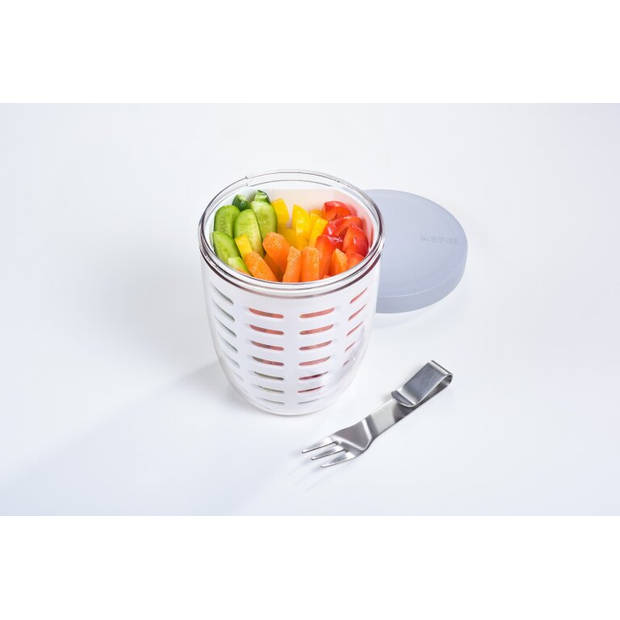 fruit & veggie pot ellipse - wit