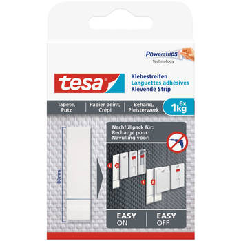 Tesa Powerstrips gevoelige oppervlakken 6 stuks - Tape (klussen)