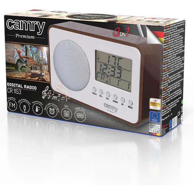 Camry CR 1153 - Wekker radio - digitaal