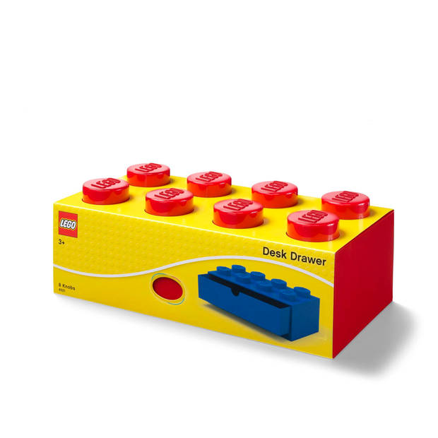 Lego - Opbergbox Bureaulade Brick 8 - Kunststof - Rood