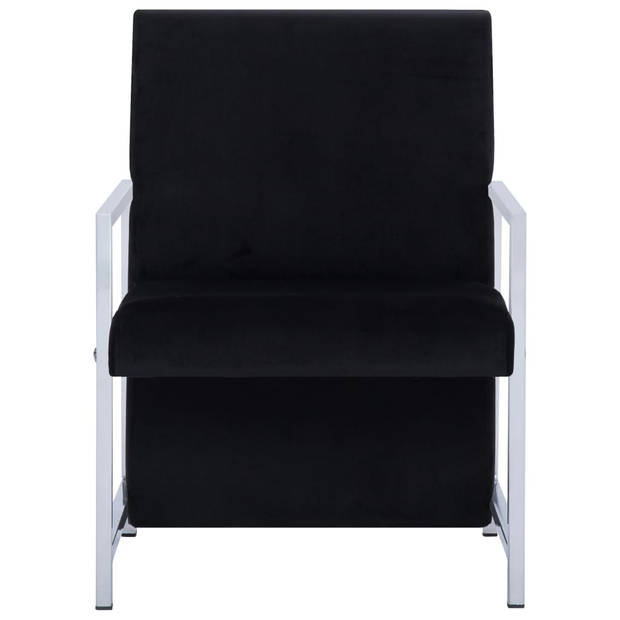 The Living Store Fauteuil Armstoel - 53x69x73cm - Zwart