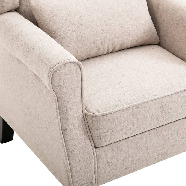 vidaXL Fauteuil stof beige