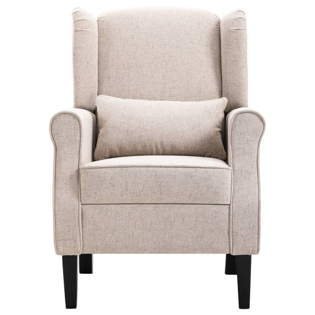 The Living Store Armstoel X - Fauteuil - 68x73x101 cm - Beige